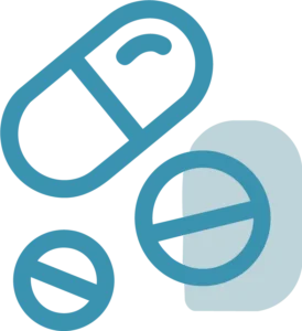A medical shield and stethoscope icon for preventive screenings and diagnostics.