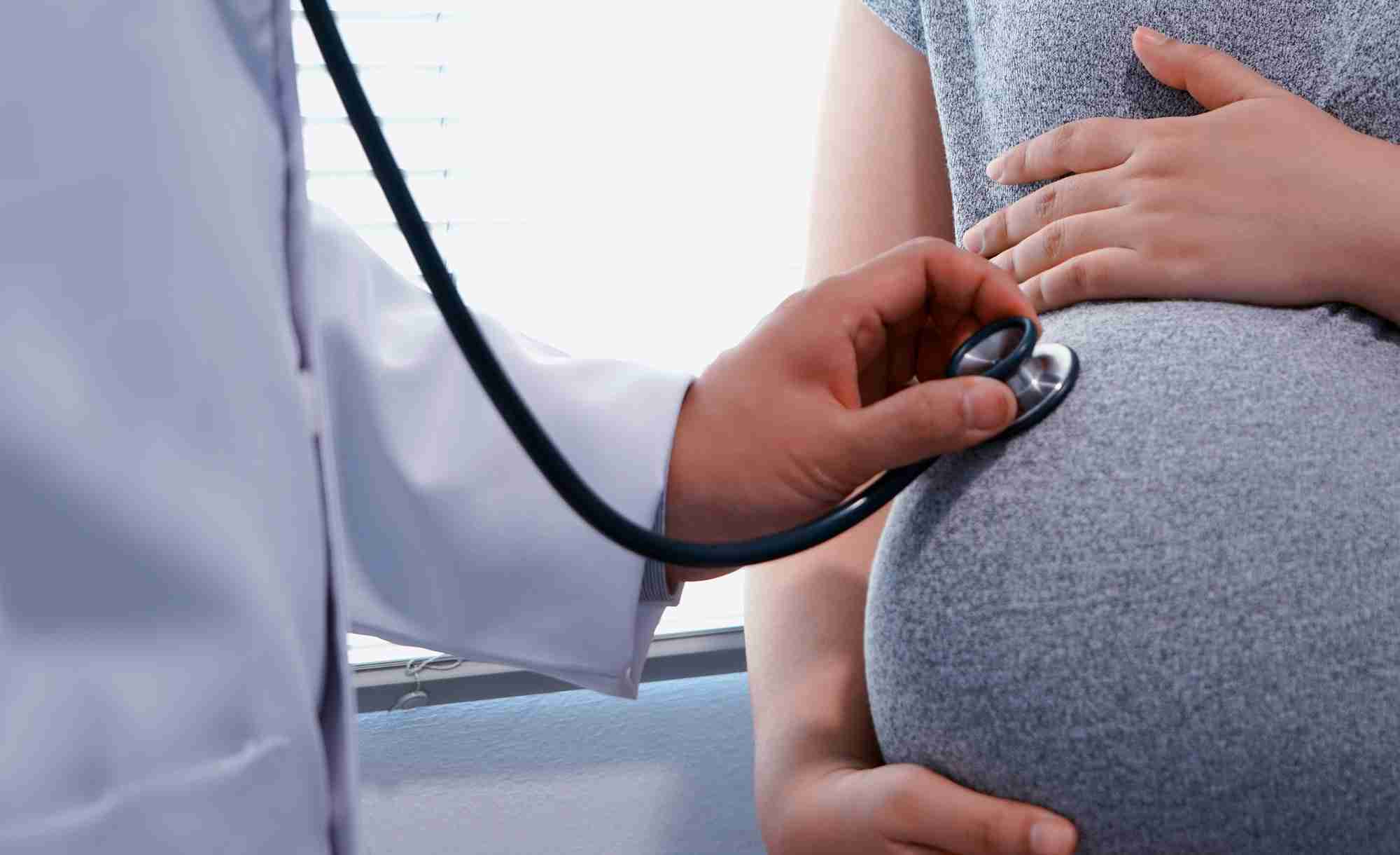 A pregnant woman receiving a prenatal ultrasound at our Temecula pregnancy clinic