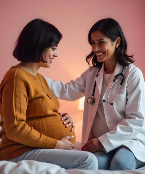 indian-pregnant-woman-with-doctor-advising-living-room_768688-478